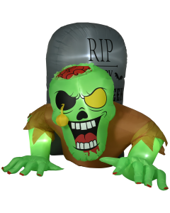 Inflatable Halloween Tombstone and Ghost with LED Lights