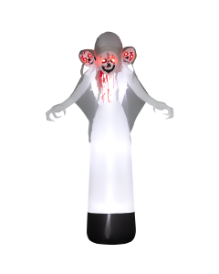 Outsunny Three-Headed Inflatable Witch Ghost with LEDs