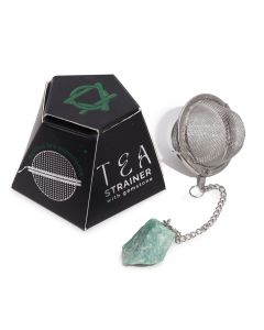 Raw Green Aventurine Gemstone Tea Strainer — view 1