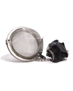 Raw Black Obsidian Gemstone Tea Strainer — view 1