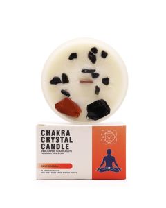 Root Chakra Crystal Candle — Black Oud — view 1