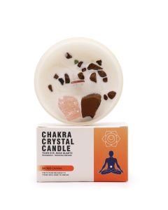 Sacral Chakra Crystal Candle — Invoking Dreams — view 1