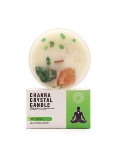 Heart Chakra Crystal Candle — Rose Musk — view 1
