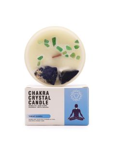 Throat Chakra Crystal Candle — Gentle Reasons — view 1