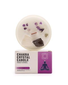 Crown Chakra Crystal Candle — Ocean Breeze — view 1