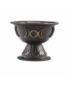 Antique Copper-Finish Triple Moon Ritual Chalice — 10 × 8cm — view 1