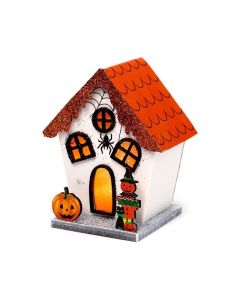 Spooky Spider Pumpkin House Halloween LED Decoration — view 3