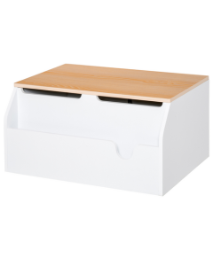 HOMCOM Children’s Toy Box with Book Slot – White