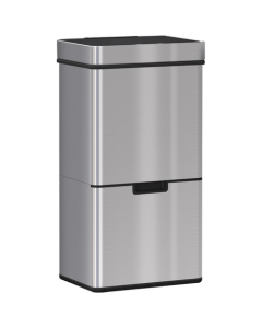 HOMCOM 72L Sensor Recycling Bin with 3 Compartments – Silver