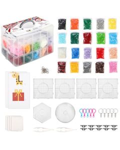 SOKA deluxe bead kit with storage case, coloured beads, pegboards and accessories