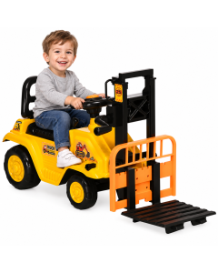 Children’s Foot-Powered Ride-On Forklift – Yellow