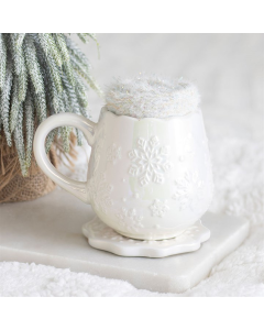 Iridescent Snowflake Mug, Coaster and Socks Set — view 1