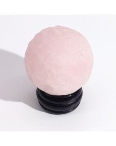 Rose Quartz Gemstone Planet with Goldstone Stand — Venus
